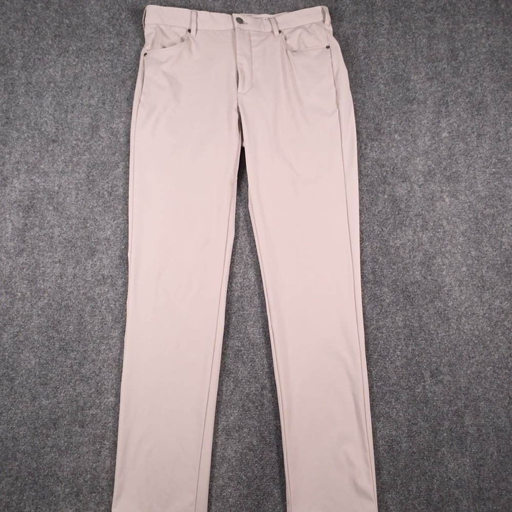 Johnnie-O Momentum Five-Pocket Pants Mens 32x34 Shadow Gray Slim Stretch Golf